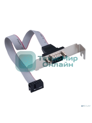 Планка на заднюю панель низкопрофильная Cablexpert CCDB9RECEPTACLE-LP, 1 порт COM/RS-232/DB9-M