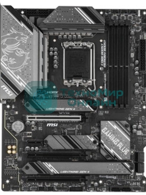 Материнская плата MSI Z790 GAMING PLUS WIFI, LGA 1700, 4xDDR5, 1xPCIe 5.0 x16, 1xPCIe 4.0 x16, 4xM.2, 6xSATA, 1xHDMI, 1xDP, 2.5 Gigabit Ethernet, 7.1 аудио, ATX