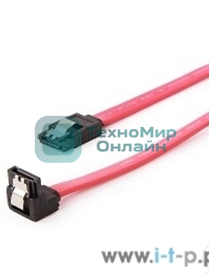 Кабель интерфейсный SATA Cablexpert CC-SATAM-DATA90, 50 см, угловой разъем, 7pin/7pin, защелка, пакет