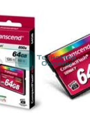 Флеш карта CF 64Gb Transcend, 800X