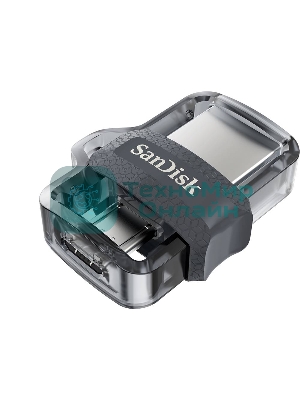 Флешка USB 64 Gb SanDisk Ultra Android Dual OTG, m3.0/USB 3.0, черный