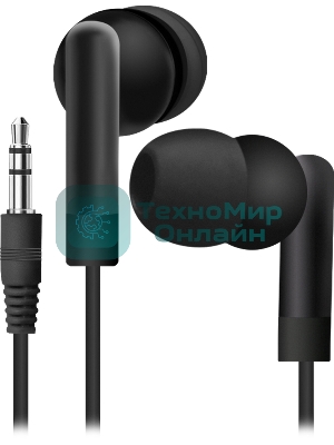 Наушники проводные Defender Basic 210 черный, внутриканальные, Jack 3.5 мм