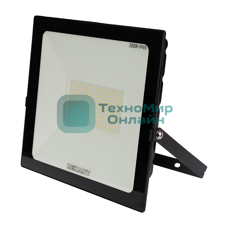Прожектор светодиодный Rexant 200 Вт 200–260В IP65 16000 лм 6500 K холодный свет