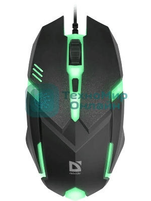 Мышь проводная Defender Cyber MB-560L черный, 1200 dpi, USB, кнопки - 3