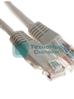 Патч-корд Rexant U/UTP, cat.5e, RJ45-RJ45, 26AWG, ZH нг(А)-HF, серый, 2м