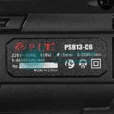 Дрель P.I.T. ударная 600Вт, ключевой патрон 13мм PSB13-C6