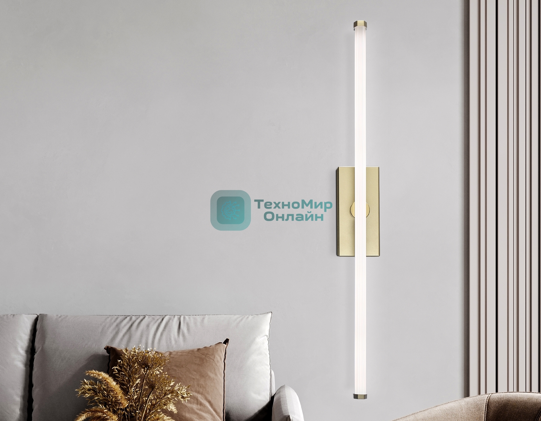 Настенный светодиодный светильник Ambrella light FL6114 GD золото 9W 3000K-6400K 410*45*80