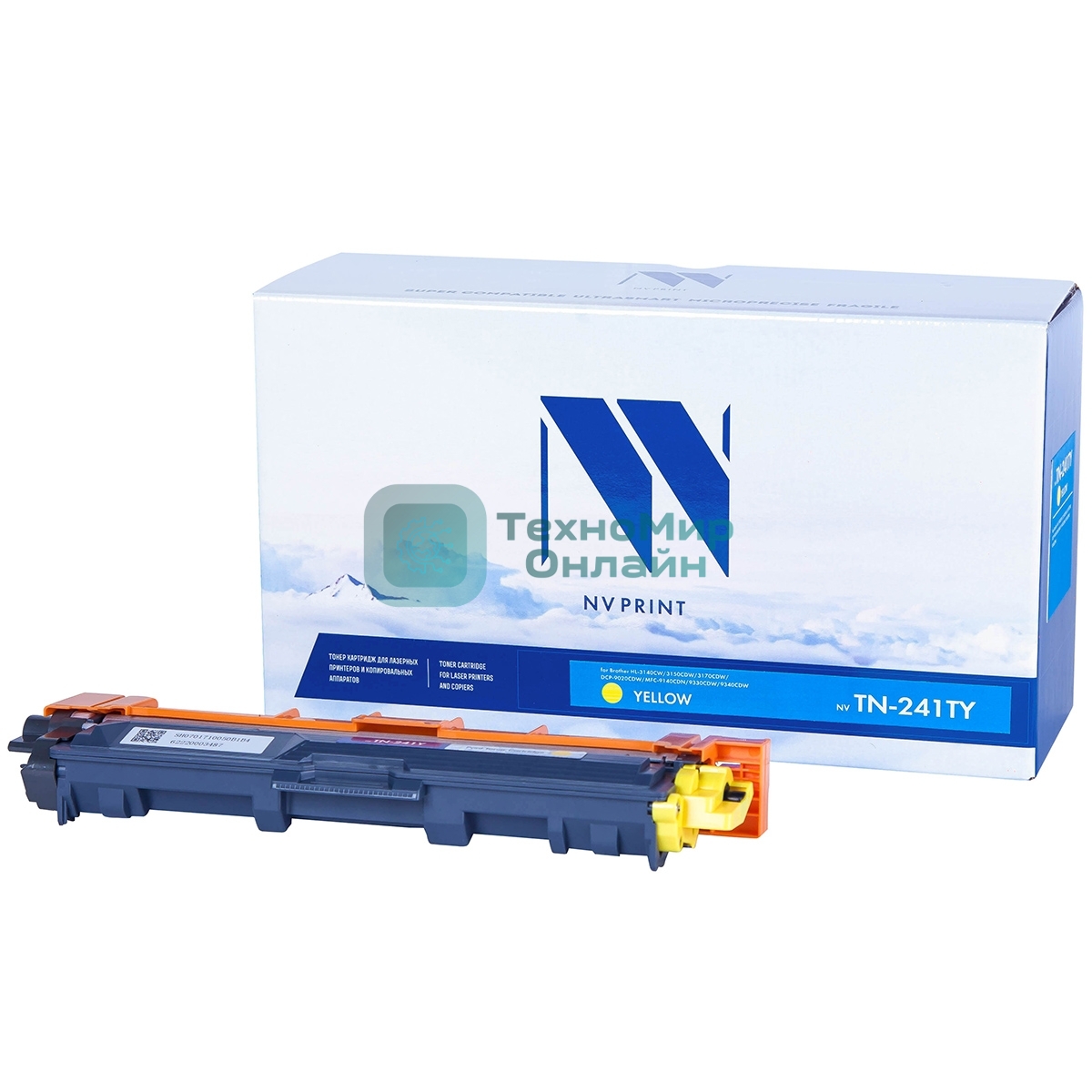 Картридж NVPrint совместимый Brother TN-241T Yellow для HL-3140CW/3150CDW/3170CDW/DCP-9020CDW/MFC-9140CDN/9330CDW/9340CDW (1400k)