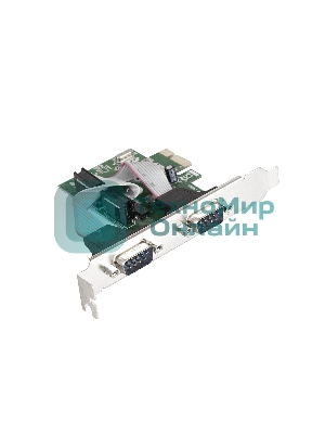 Контроллер ExeGate EXE-307 PCI-E, 2*COM port (OEM)