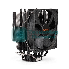 Кулер для процессора ExeGate Dark Magic EXX400-PWM серебристый, 120 мм, алюминий/медь, 2100 об/мин, 24 дБ, 4 pin, 140 Вт, 155 мм