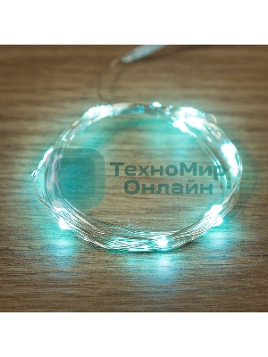 Гирлянда светодиодная Neon-night Роса 2м, 20 LED, БИРЮЗОВЫЙ, IP20, тонкий батарейный блок, 2хCR2032 в комплекте