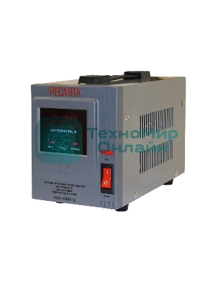 Стабилизатор напряжения Ресанта АСН-1 000/1-Ц 63/6/2 220В±8%, Габариты 237х140х170, Вес 4 кг