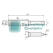 Жало Rexant для паяльника серии 900М, Ø 4.3 мм, тип плоский большой 4.0 мм