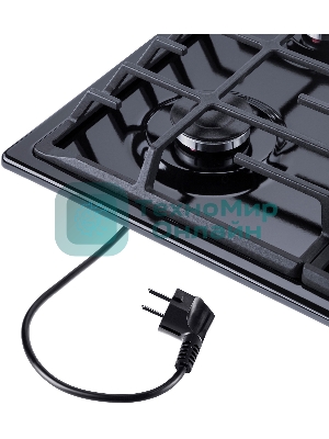 Газовая варочная панель Maunfeld EGHE.64.6CB/G, 4 конфорки, эмалированная сталь, черный