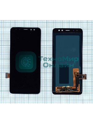 Дисплей для Samsung Galaxy A8 (2018) SM-A530F в сборе с тачскрином (OLED) черный