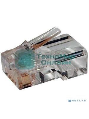 Коннектор медный LANMASTER TWT-PL45/S-8P8C RJ45 cat.5e серебристый