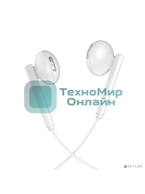 Проводные наушники Hoco L10 белый, вкладыши, микрофон на проводе