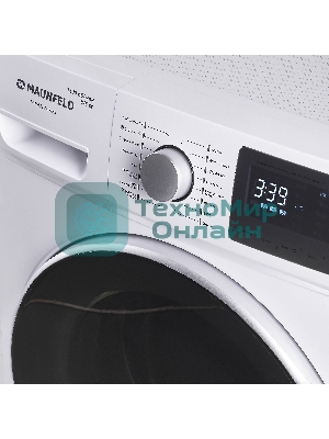 Стирально-сушильная машина Maunfeld MFWM1586WHS белая, загрузка фронтальная 8 кг, 1200об/мин, класс А