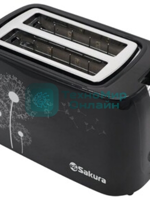 Тостер Sakura SA-7608BK черный, 750 Вт, 2 слота
