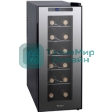 Винный шкаф Tesler WCV-120 32л винный шкаф (ШхГхВ) 25,4x51,5x62см. Общий объем 32л. Макс. кол-во бутылок 12шт. Температурный режим 7-18°C. Класс энергопотребления А+. Количество зон 1. Тип управления электронный. Тип системы охлаждения термоэлектрический. Принудительная вентиляция. Внутренная подсветка. Дисплей. Кол-во полок 5. Дверца двойное стекло, зеркальная поверхность. Регулиемые ножки. Регулирование температуры. Вес 8,9кг.