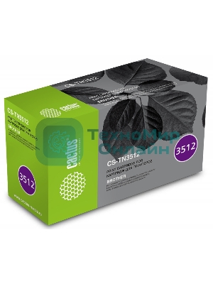 Картридж лазерный Cactus CS-TN3512 черный (12000 стр.) для Brother DCP L6600DWHL/L6250DNHL/L6300DWHL/L6400DWHL/L6400DWTMFC/L6800DWMFC/L6800DWTMFC/L6900DWMFC/L6900DWT