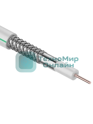 Кабель коаксиальный CAVEL SAT 703 B, Cu/Al/CuSn, 75%, 75 Ом, бухта 100 м, белый