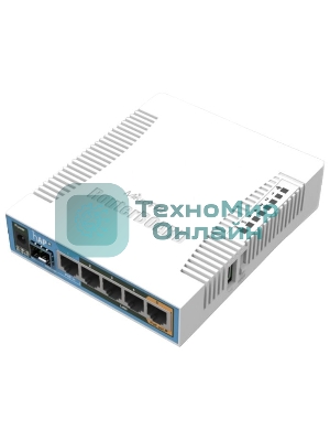 Сетевое оборудование MikroTik RB962UiGS-5HacT2HnT Роутер 2.4+5ГГц, 802.11a/b/g/n/ac, 5x Ethernet 1G, 1x SFP