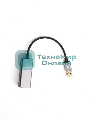 Кабель-переходник USB 3.0 (Am) --> LAN RJ-45 Ethernet 1000 Mbps, Aluminum Shell, VCOM DU312M