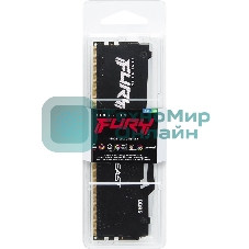 Оперативная память Kingston Fury Beast, DDR5, 32GB (1x32GB), 5600MHz, CL40, DIMM, с радиатором, RGB, черный