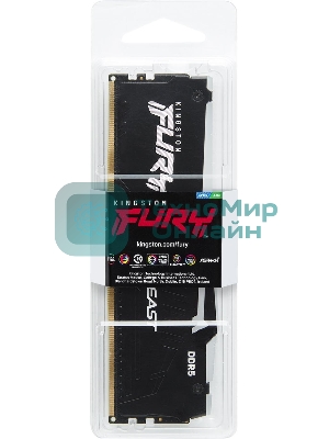 Оперативная память Kingston Fury Beast, DDR5, 32GB (1x32GB), 5600MHz, CL40, DIMM, с радиатором, RGB, черный