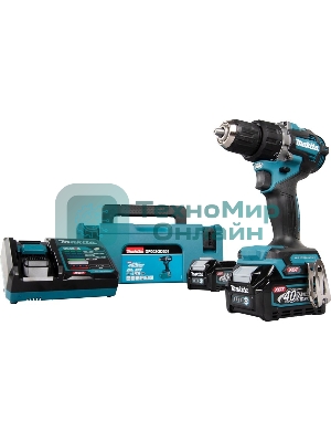 Дрель-шуруповерт Makita DF002GD201, 40 В, 2,5 Ач, 64 Нм, бесщеточный