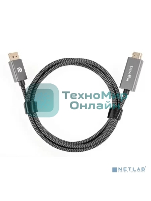 Кабель DisplayPort M-> HDMI M 4K@60Hz 1.8m Telecom,оплетка (TA561M-1.8M)