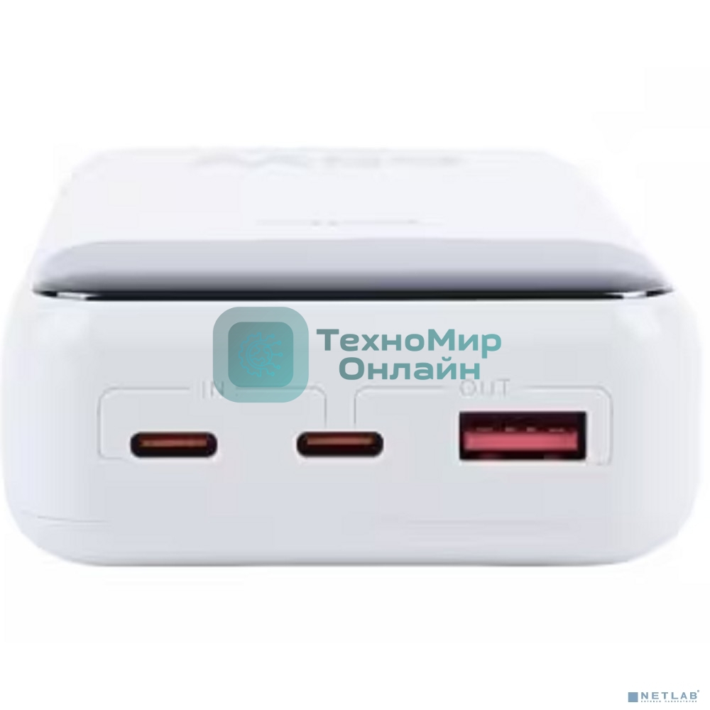 Портативный аккумулятор Perfeo Powerbank LAPTOP 65W 20000 mAh/LED дисплей/PD+QC 3.0/2Type-C/1 USB,max 65W/белый