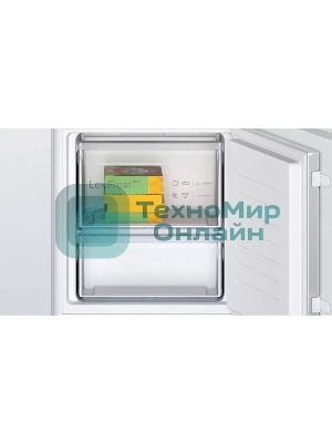 Встраиваемый холодильник Bosch Serie 2 KIV87NS306 белый двухкамерный 209/63л морозилка снизу