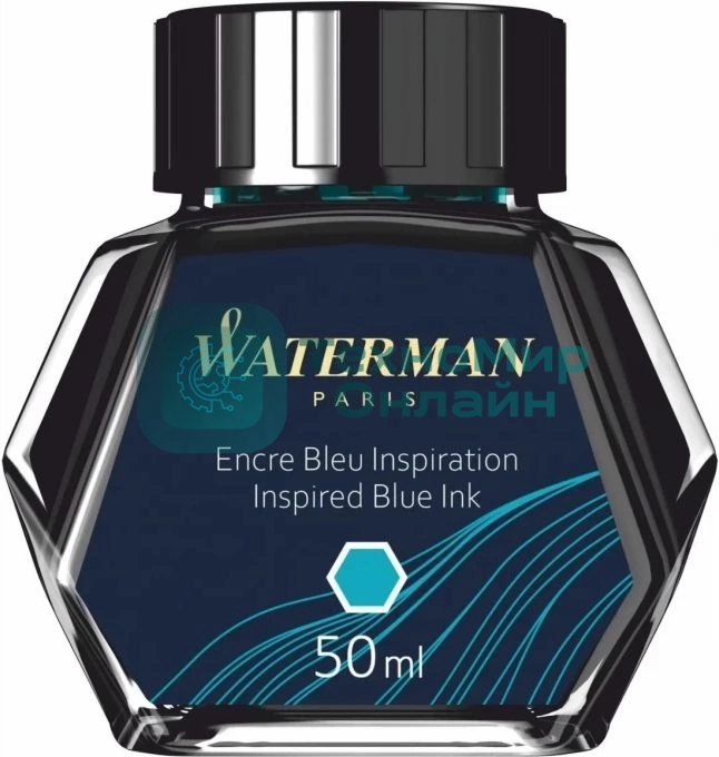 Флакон с чернилами Waterman (CWS0110810) Inspired Blue чернила, 50мл для ручек перьевых