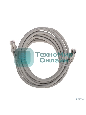 Патч-корд S/FTP Rexant cat.6a (10G), RJ45-RJ45, неэкранированный, 28AWG, LSZH, серый, 5 м