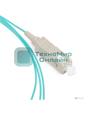 Пигтейл Cabeus, SC, OM3 50/125, 1,5м, бежевый хвостовик, бирюзовый