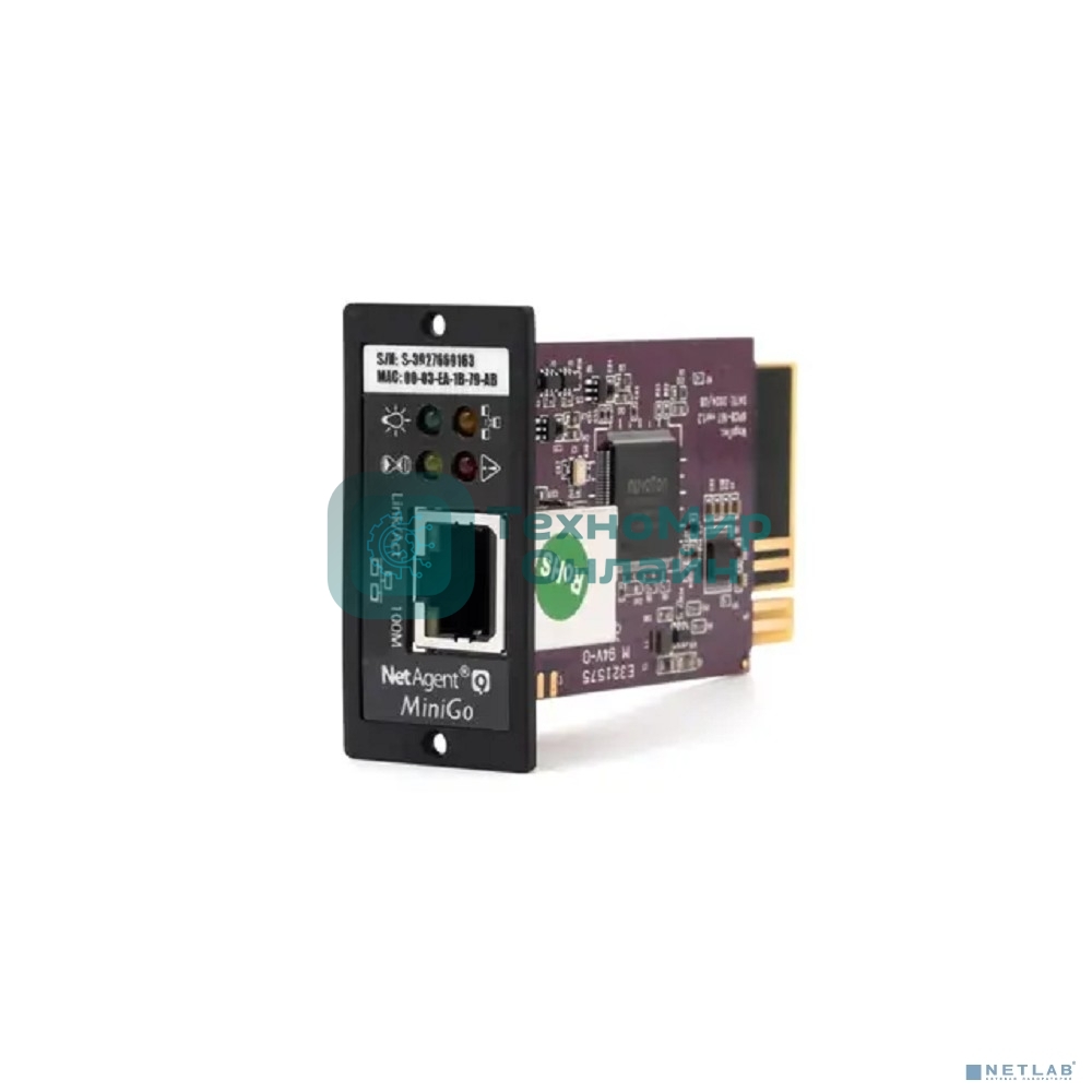 SNMP-модуль БАСТИОН DS 801 для SKAT UPS-RACK от 1000ВА до 3000ВА Мониторинг и упр-е по Ethernet (2174)