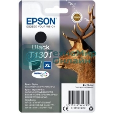 Картридж струйный Epson T1301 (C13T13014012/C13T13014010) черный, 25.4 мл, для SX520WD/SX620FW/BX525WD/BX625FWD