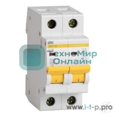 Выключатель автоматический модульный 2п C 6А 4.5кА ВА47-29 IEK MVA20-2-006-C