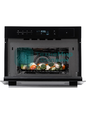 Духовой шкаф электрический Weissgauff OEMS 459 PDB черный, встраиваемый