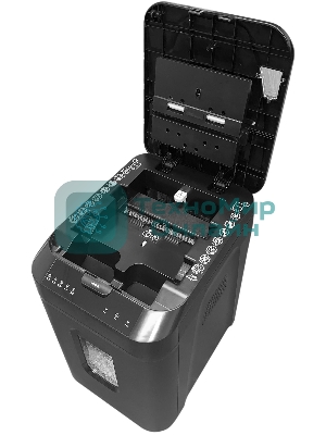 Шредер ГЕЛЕОС АП40-4, DIN P-4 (4 ур-нь секр.), фрагмент 3,9х12мм, АВТОПОДАЧА 170 лист (70г/м2), пл.карты/скрепки/скобы, 37 литров