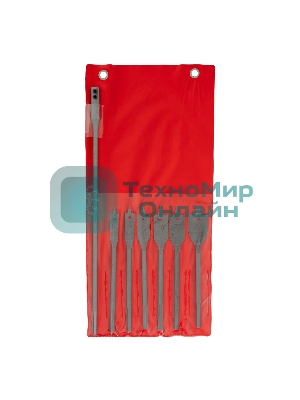 Набор сверл Matrix перовых по дереву, 10-12-16-18-20-25 мм, 6 шт., удлинитель 300 мм 6-гран. хвост.