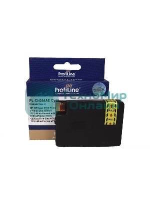 Картридж струйный ProfiLine PL-CN054AE (№933XL) для принтеров HP Officejet 6700 Premium e-All-in-One H711n/7610 Wide Format e-All-in-One/6100 ePrinter H611/6600 e-All-in-One H711g/7110 Wide Format ePrinter H812a Cyan
