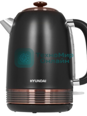 Чайник электрический Hyundai HYK-S4501 1.7л. 2200Вт черный/бронзовый (корпус: нержавеющая сталь/пластик)