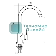SUS124GY-017F Смеситель для кухни, ø35
