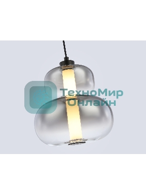 Подвесной светодиодный светильник Ambrella light LH11052 BK/SM черный/дымчатый 12W 3000K D230*265
