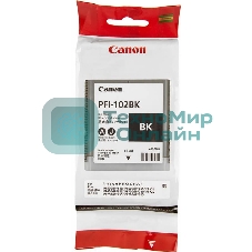 Картридж струйный Canon PFI-102Bk (0895B001) черный (130 мл.) для Canon iPF605, iPF610, iPF650, iPF655, iPF710, iPF750, iPF755, LP17, iPF510