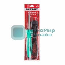 Паяльник Rexant с нагревателем, долговечное жало, 220 В/40 Вт, LED подсветка