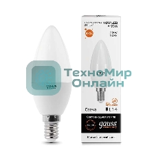 Лампа светодиодная LED Gauss 10Вт E14 220В 2700К Elementary свеча 33110